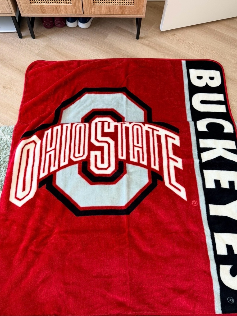 Ohio State Red Throw Blanket - Buckeyes